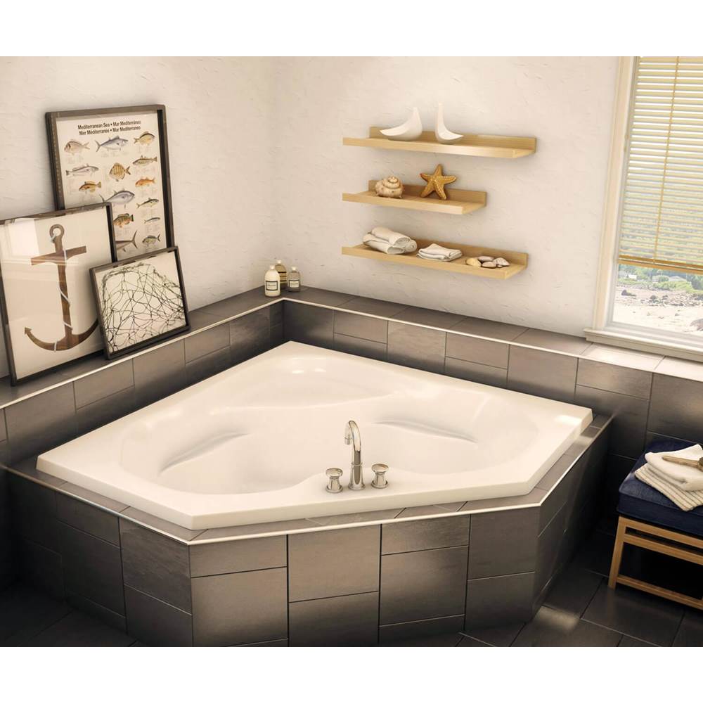 SPS Companies, Inc.AkerCT-6060 AcrylX Corner Center Drain Bodywrap Bath in Thunder Grey