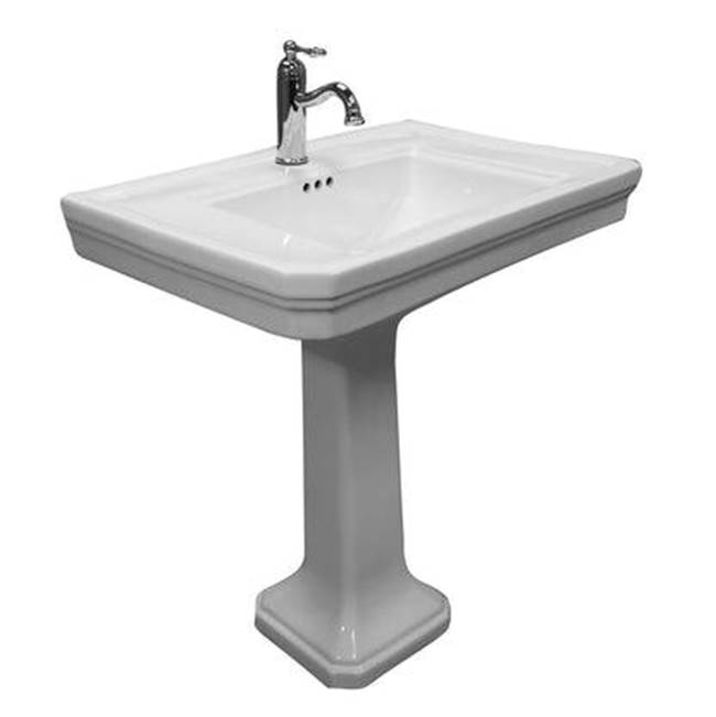 Barclay Pedestal Only Pedestal Bathroom Sinks item 3-9108WH