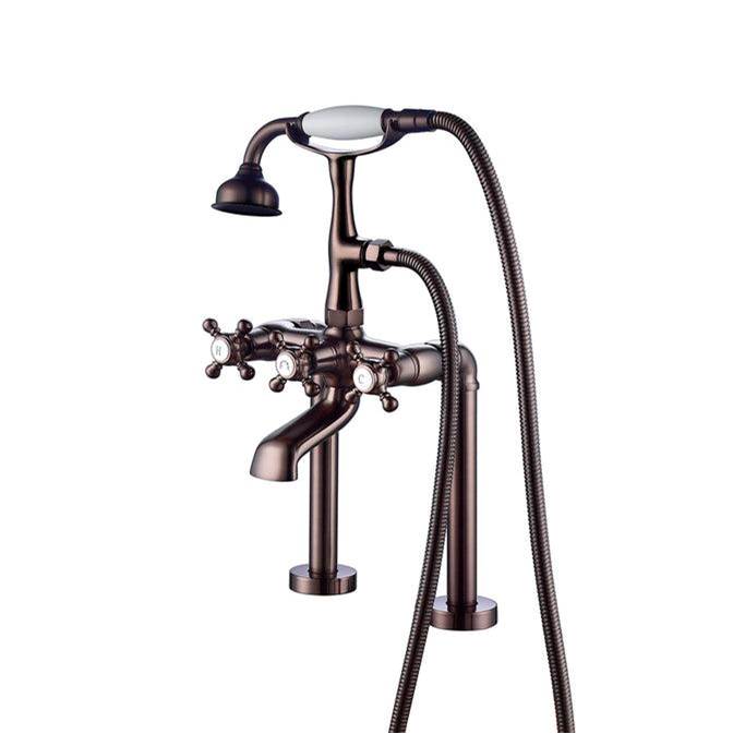 Barclay Deck Mount Roman Tub Faucets With Hand Showers item 4609-MC-ORB