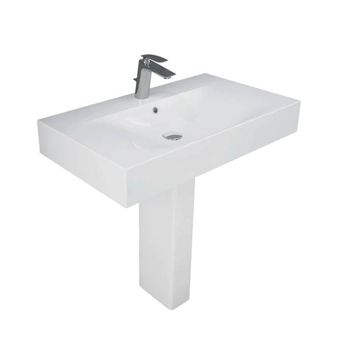 Barclay Complete Pedestal Bathroom Sinks item 3-614WH
