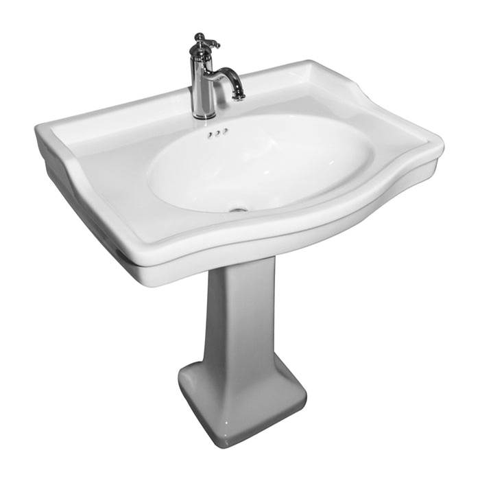 Barclay Pedestal Only Pedestal Bathroom Sinks item 3-9128WH