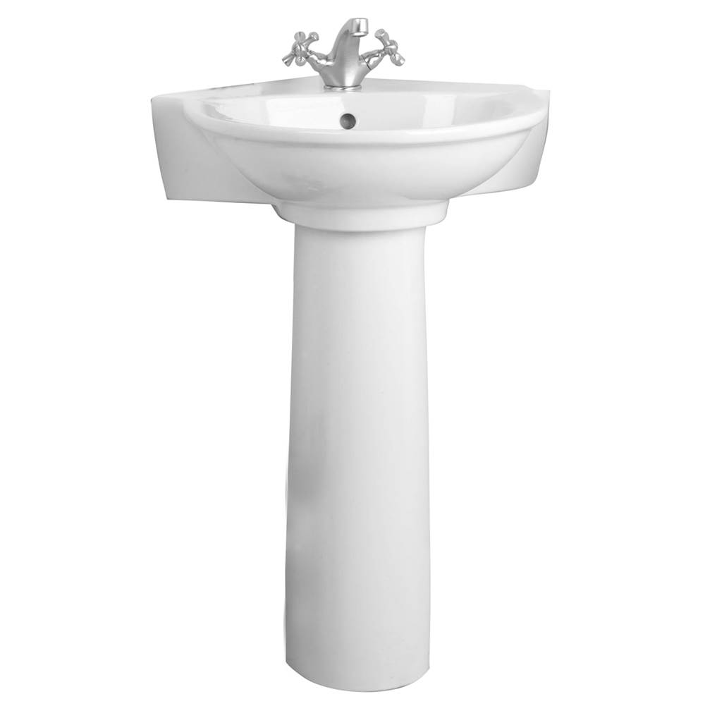 Barclay Pedestal Only Pedestal Bathroom Sinks item C/3-430WH