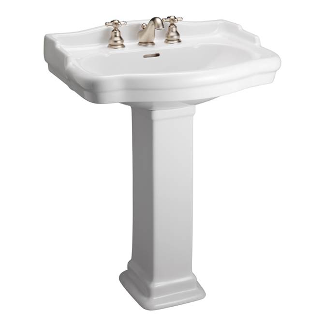Barclay Pedestal Only Pedestal Bathroom Sinks item C/3-840WH