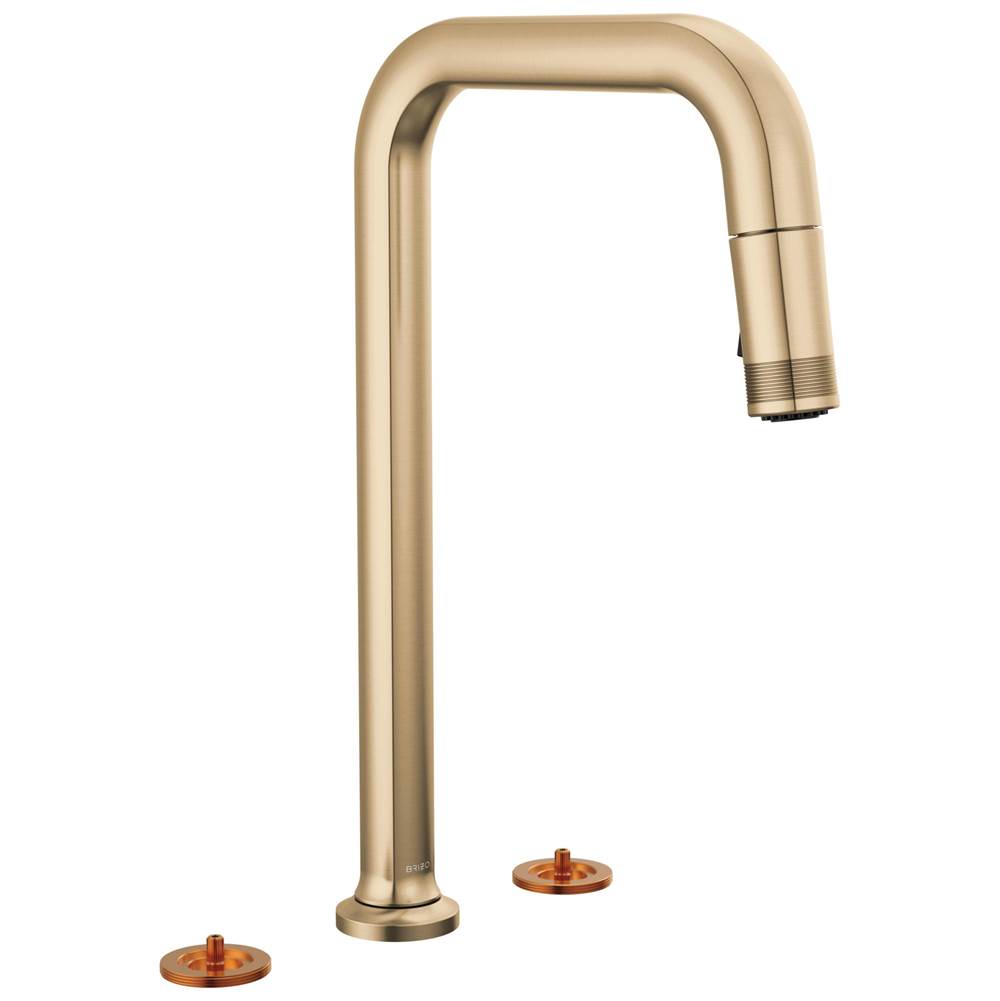 SPS Companies, Inc.BrizoKintsu® Widespread Pull-Down Faucet with Square Spout - Less Handles