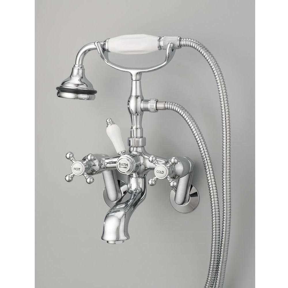 SPS Companies, Inc.Cheviot Products5100 SERIES Wall-Mount Tub Filler - Cross Handles - Porcelain Accents