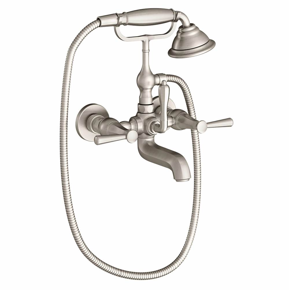 SPS Companies, Inc.DXVFitzgerald® Wall Mount Bathtub Faucet with Hand Shower and Lever Handles