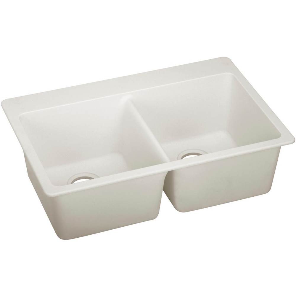 SPS Companies, Inc.Elkay Reserve SelectionElkay Quartz Luxe 33'' x 22'' x 9-1/2'', Equal Double Bowl Drop-in Sink, Ricotta
