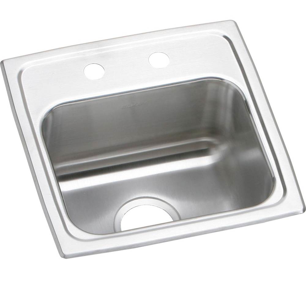 SPS Companies, Inc.ElkayLustertone Classic Stainless Steel 15'' x 15'' x 7-1/8'', 3-Hole Single Bowl Drop-in Bar Sink with 3-1/2'' Drain