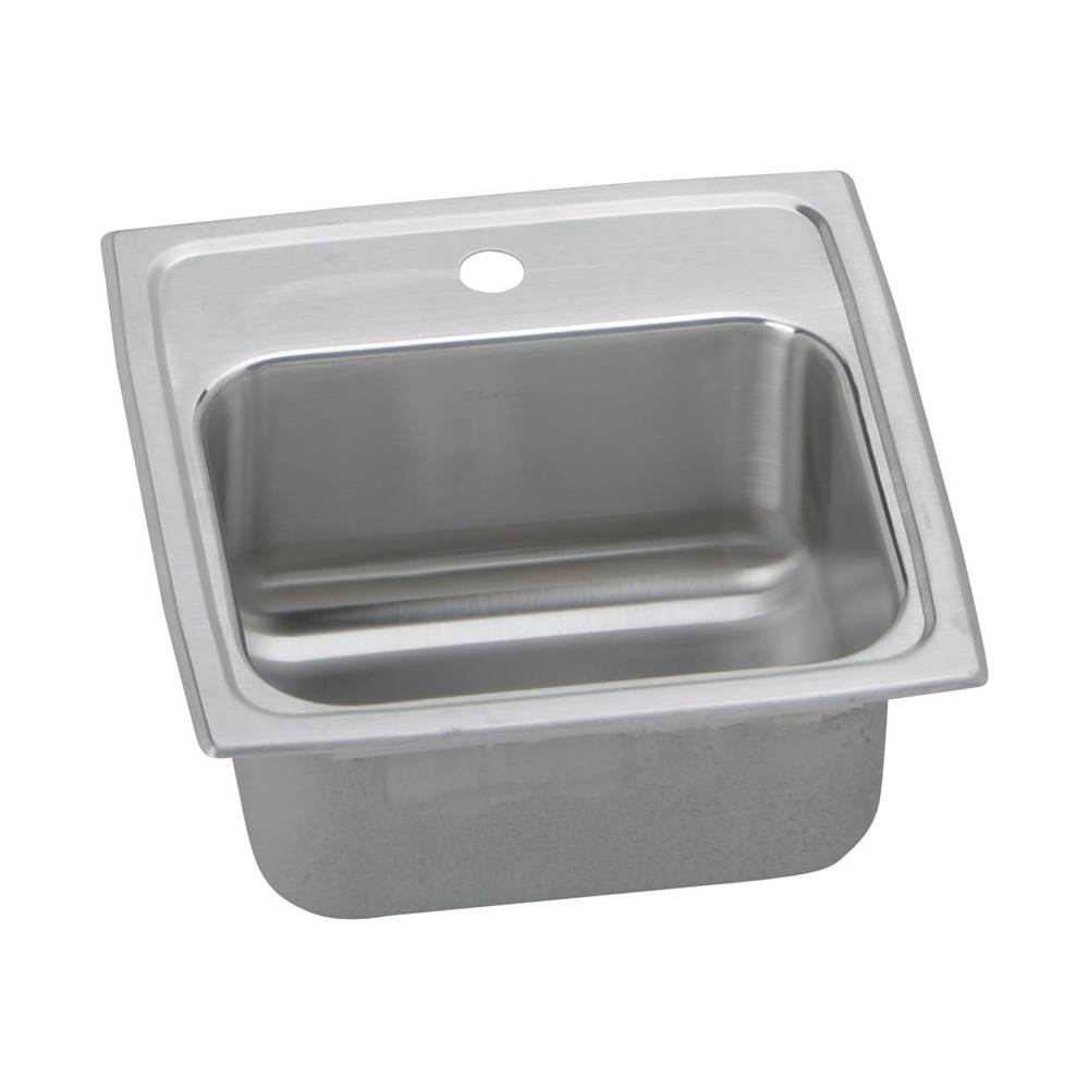 SPS Companies, Inc.ElkayLustertone Classic Stainless Steel 15'' x 15'' x 6-1/8'', 3-Hole Single Bowl Drop-in Bar Sink with Quick-clip