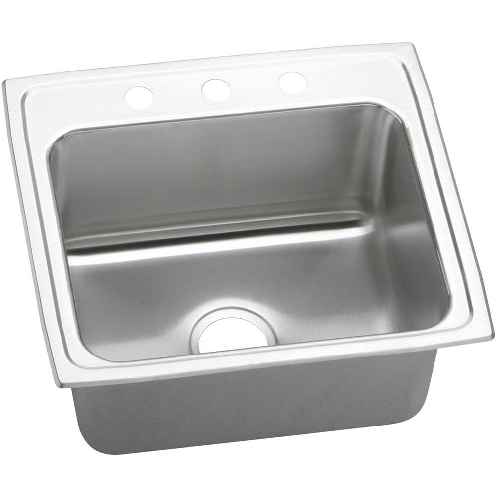 SPS Companies, Inc.ElkayLustertone Classic Stainless Steel 22'' x 19-1/2'' x 10-1/8'', Single Bowl Drop-in Sink with Quick-clip