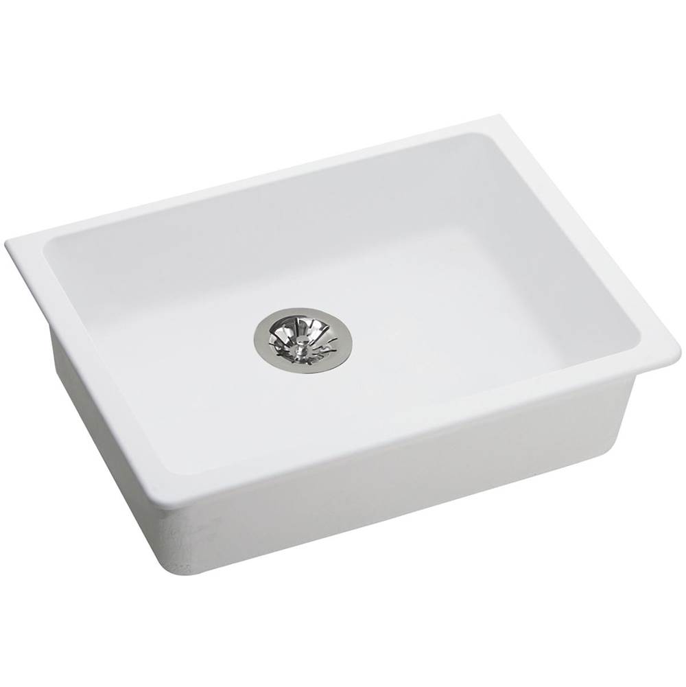 SPS Companies, Inc.ElkayQuartz Classic 25'' x 18-1/2'' x 5-1/2'', Single Bowl Undermount ADA Sink with Perfect Drain, White