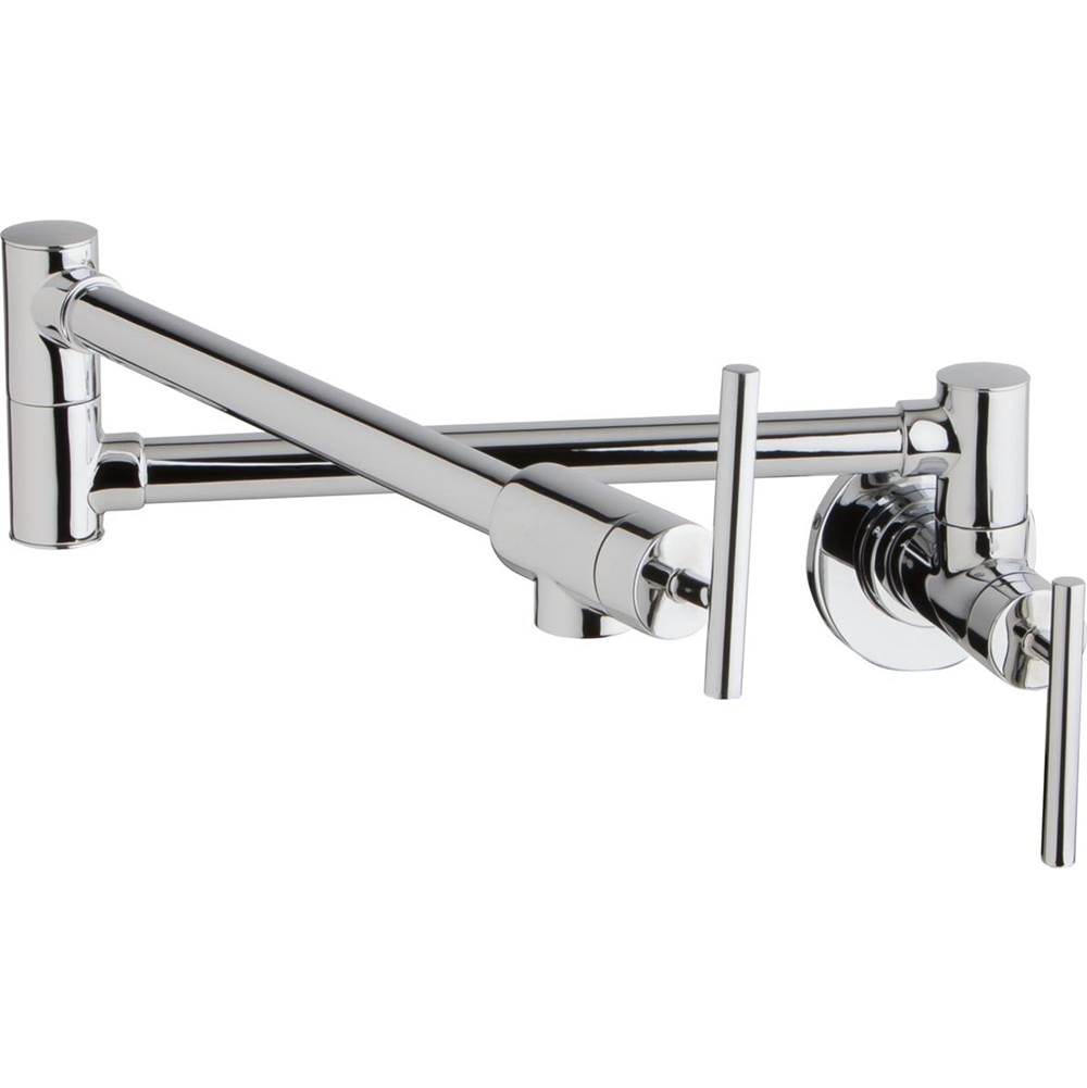SPS Companies, Inc.ElkayAvado Wall Mount Single Hole Pot Filler Kitchen Faucet with Lever Handles Lustrous Steel