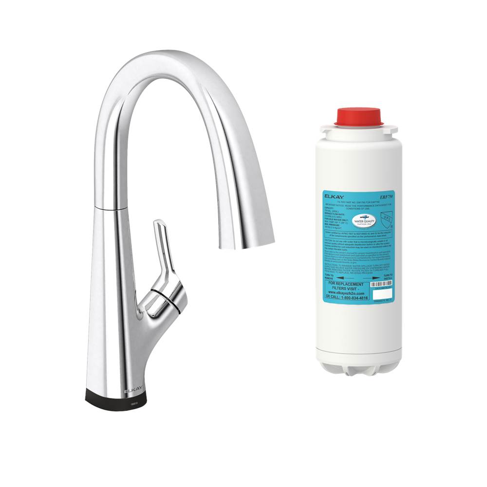SPS Companies, Inc.ElkayAvado Single Hole 2-in-1 Kitchen Faucet with Filtered Drinking Water, Chrome