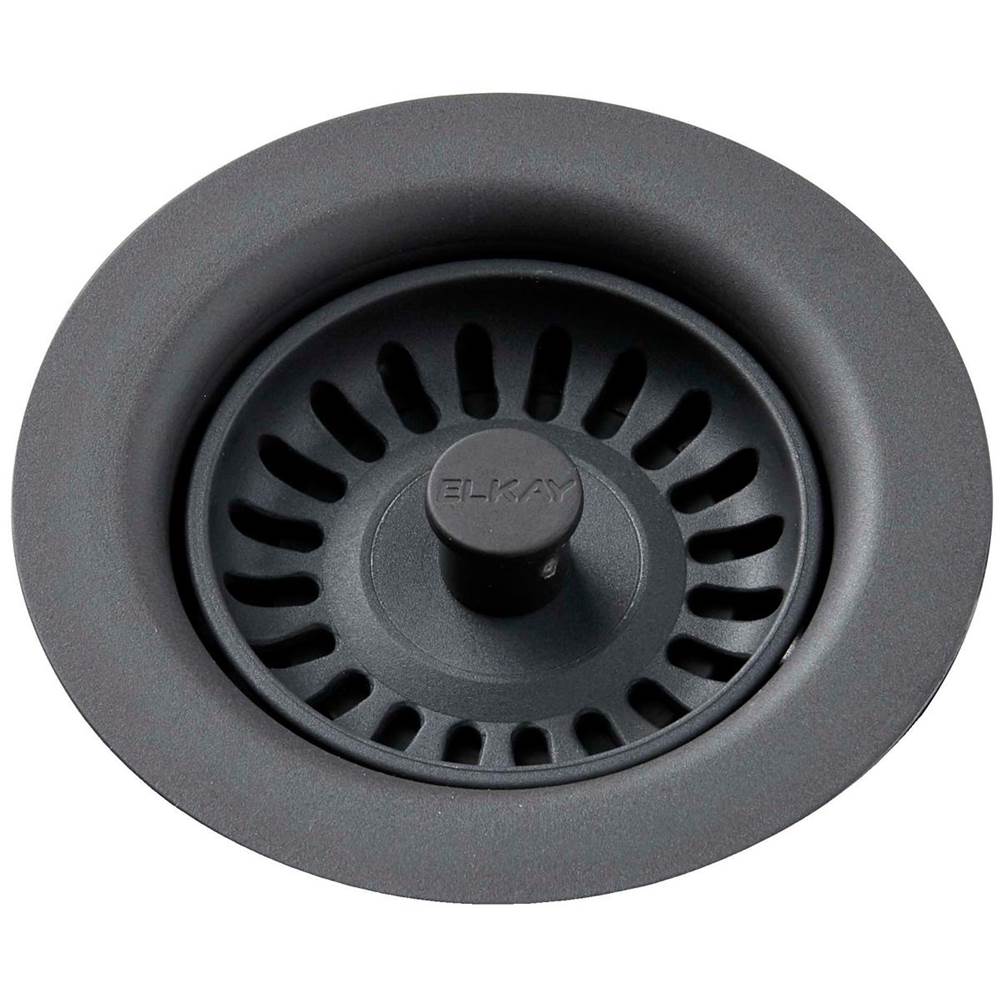 SPS Companies, Inc.ElkayPolymer Drain Fitting with Removable Basket Strainer and Rubber Stopper Dusk Gray
