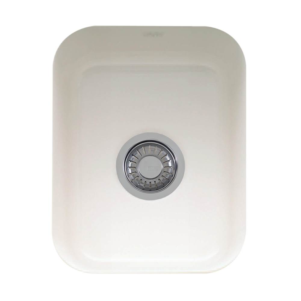 SPS Companies, Inc.FrankeCisterna 14.38-in. x 17.12-in. White Undermount Single Bowl Fireclay Kitchen Sink, CCK110-13WH