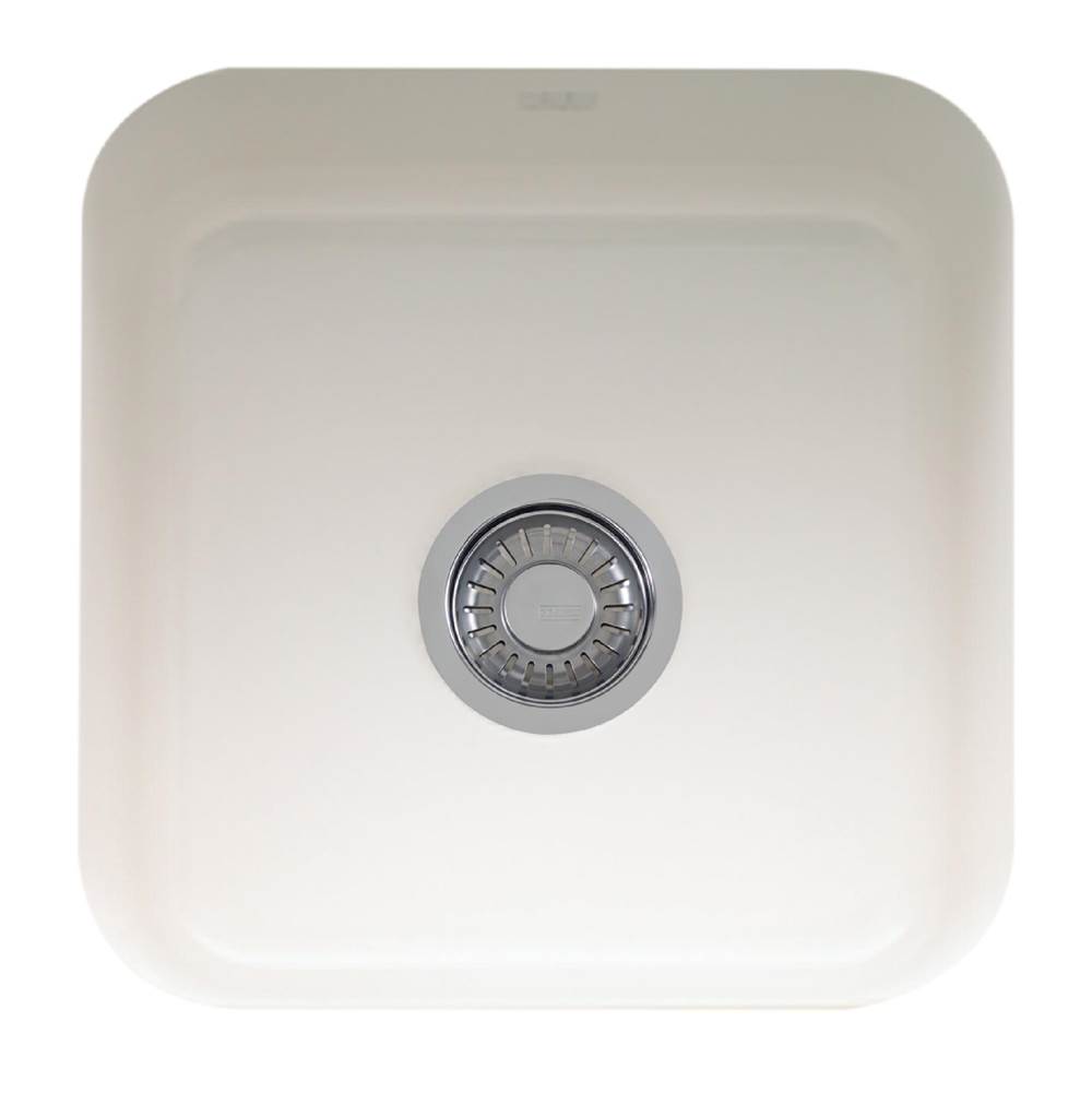 SPS Companies, Inc.FrankeCisterna 17.5-in. x 17.5-in. White Undermount Single Bowl Fireclay Kitchen Sink, CCK110-15WH