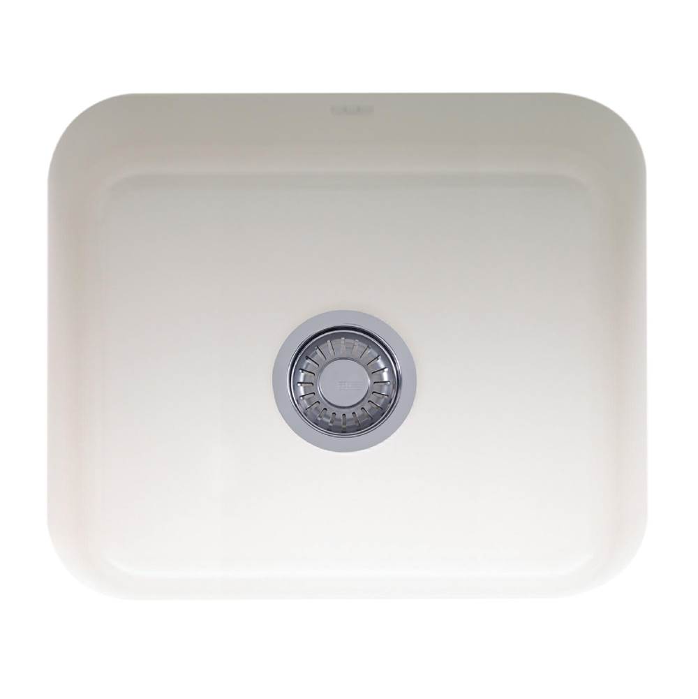 SPS Companies, Inc.FrankeCisterna 21.62-in. x 17.38-in. White Undermount Single Bowl Fireclay Kitchen Sink, CCK110-19WH