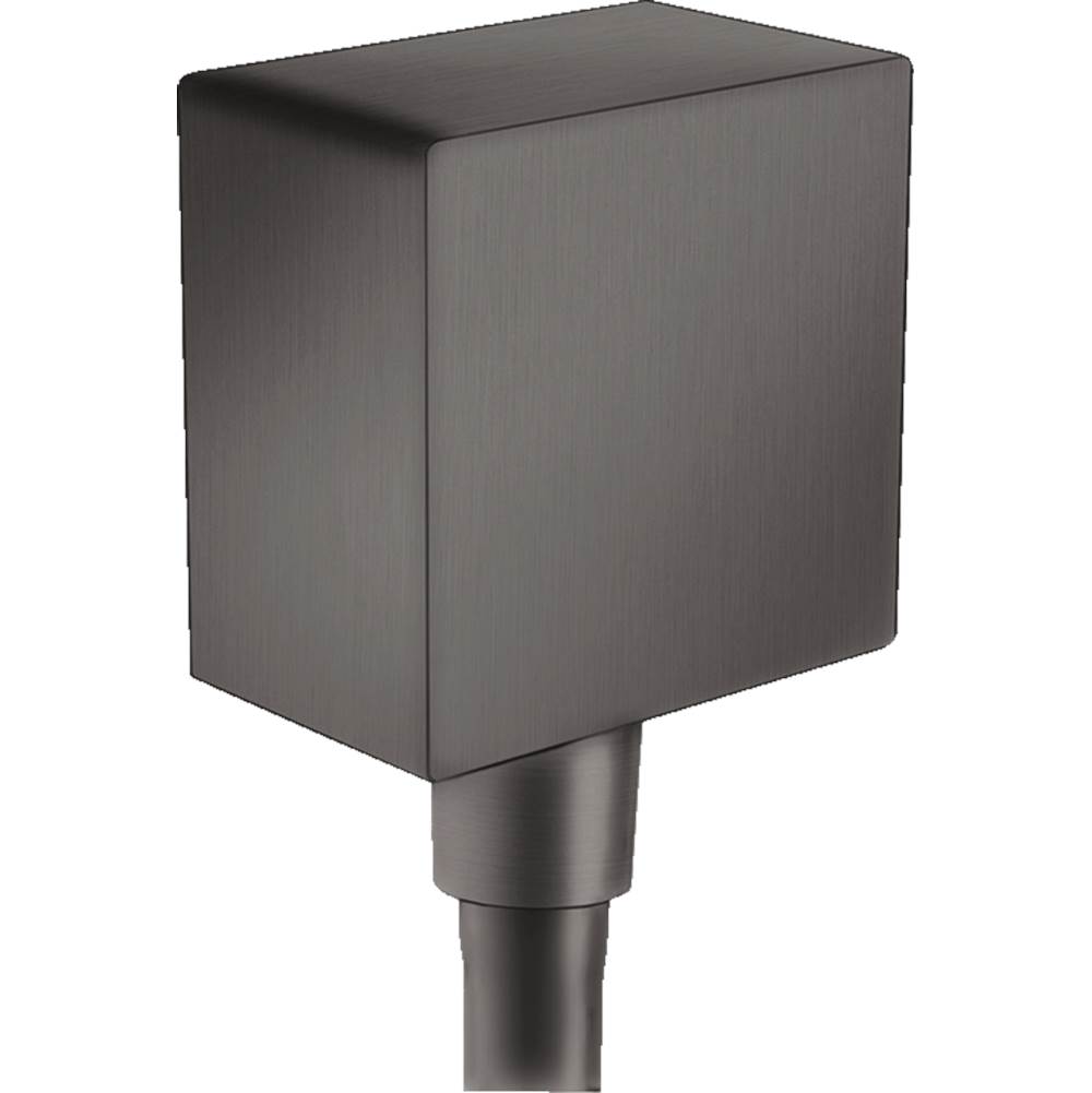 SPS Companies, Inc.HansgroheFixFit Wall Outlet Square with Check Valves in Brushed Black Chrome