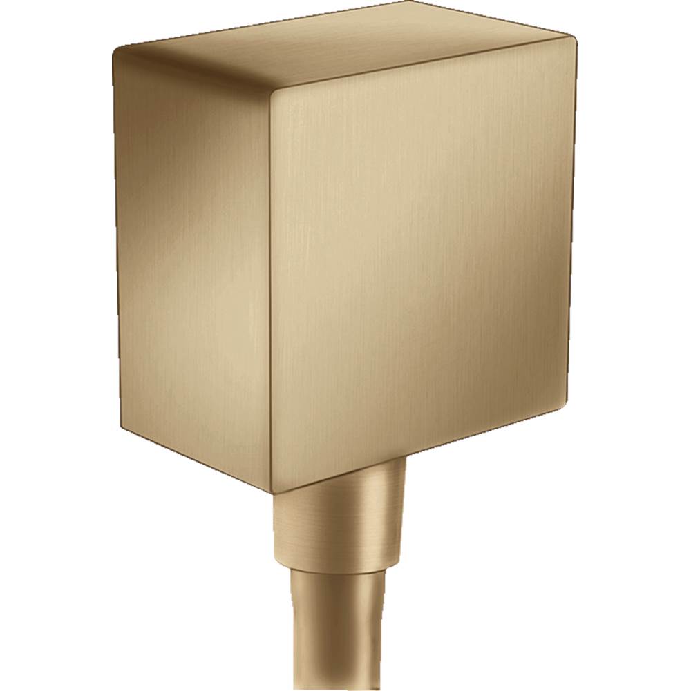SPS Companies, Inc.HansgroheFixFit Wall Outlet Square with Check Valves in Brushed Bronze