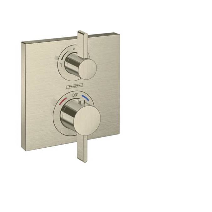 SPS Companies, Inc.HansgroheEcostat Square Thermostatic Trim with Volume Control and Diverter in Brushed Nickel