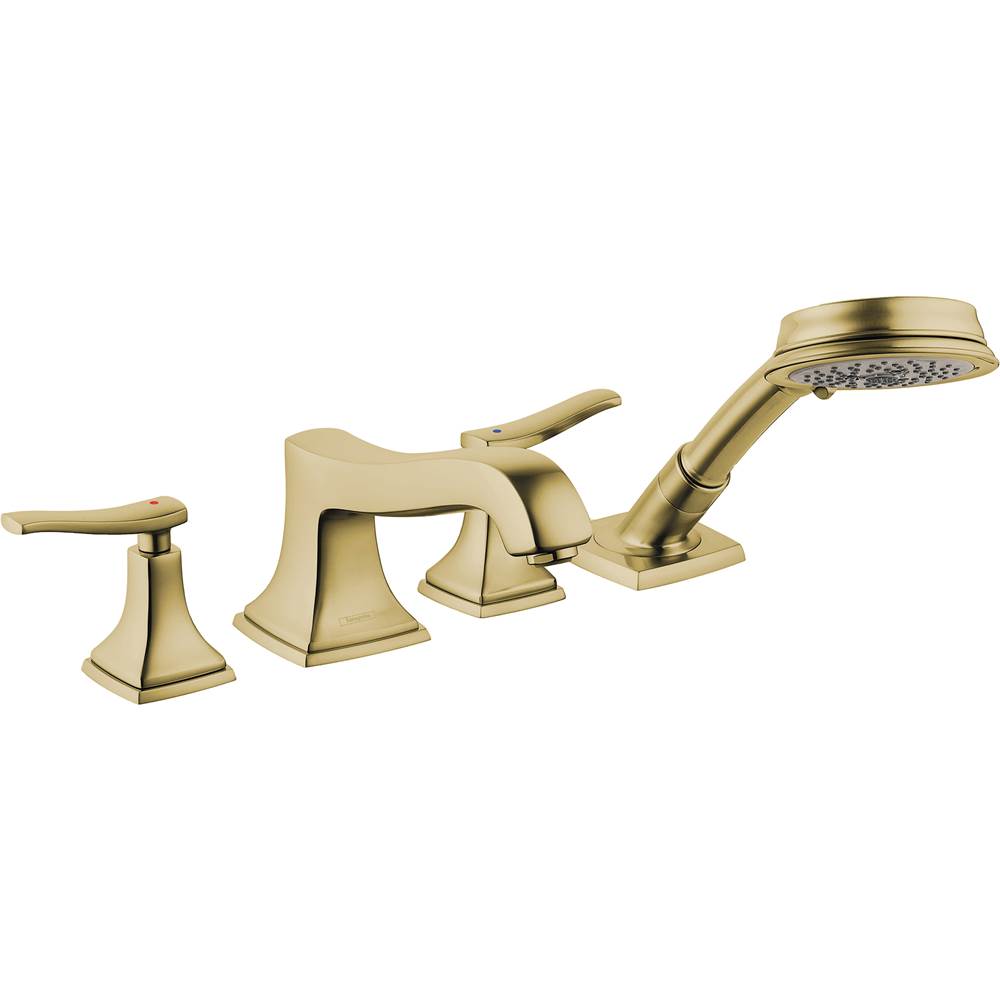 SPS Companies, Inc.HansgroheMetropol Classic 4-Hole Roman Tub Set Trim with Lever Handles and 1.8 GPM Handshower in Brushed Bronze