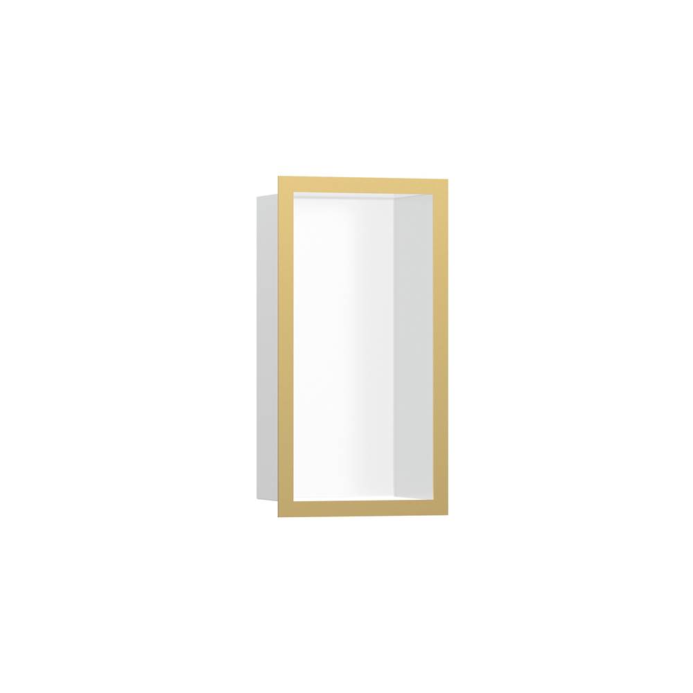 SPS Companies, Inc.HansgroheXtraStoris Individual Wall Niche Matte White with Design Frame 12''x 6''x 4''  in Polished Gold Optic
