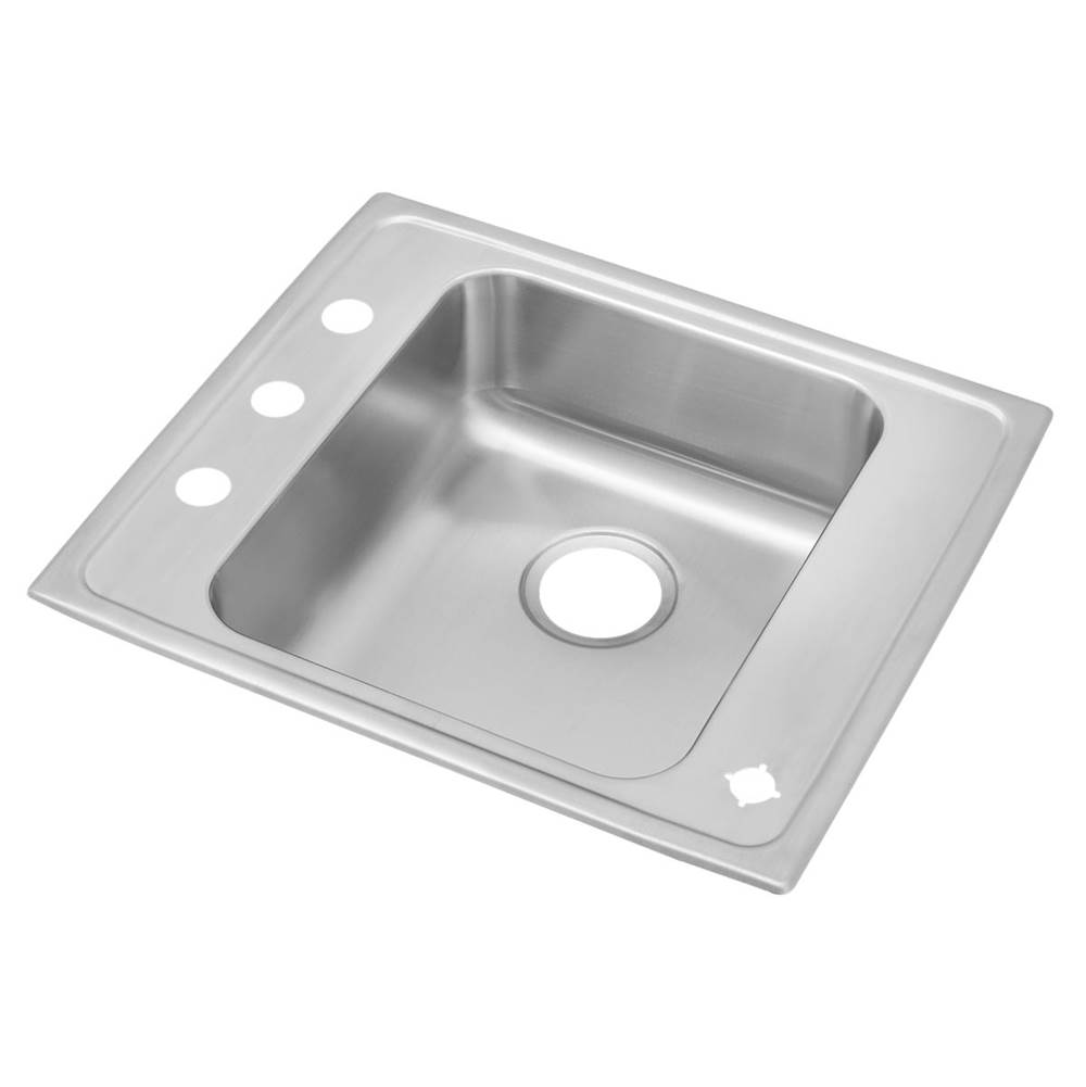 SPS Companies, Inc.Just ManufacturingStainless Steel 25'' x 19-1/2'' x 6'' LM-Hole Single Bowl Drop-in Classroom ADA Sink w/Left and Right Faucet Decks