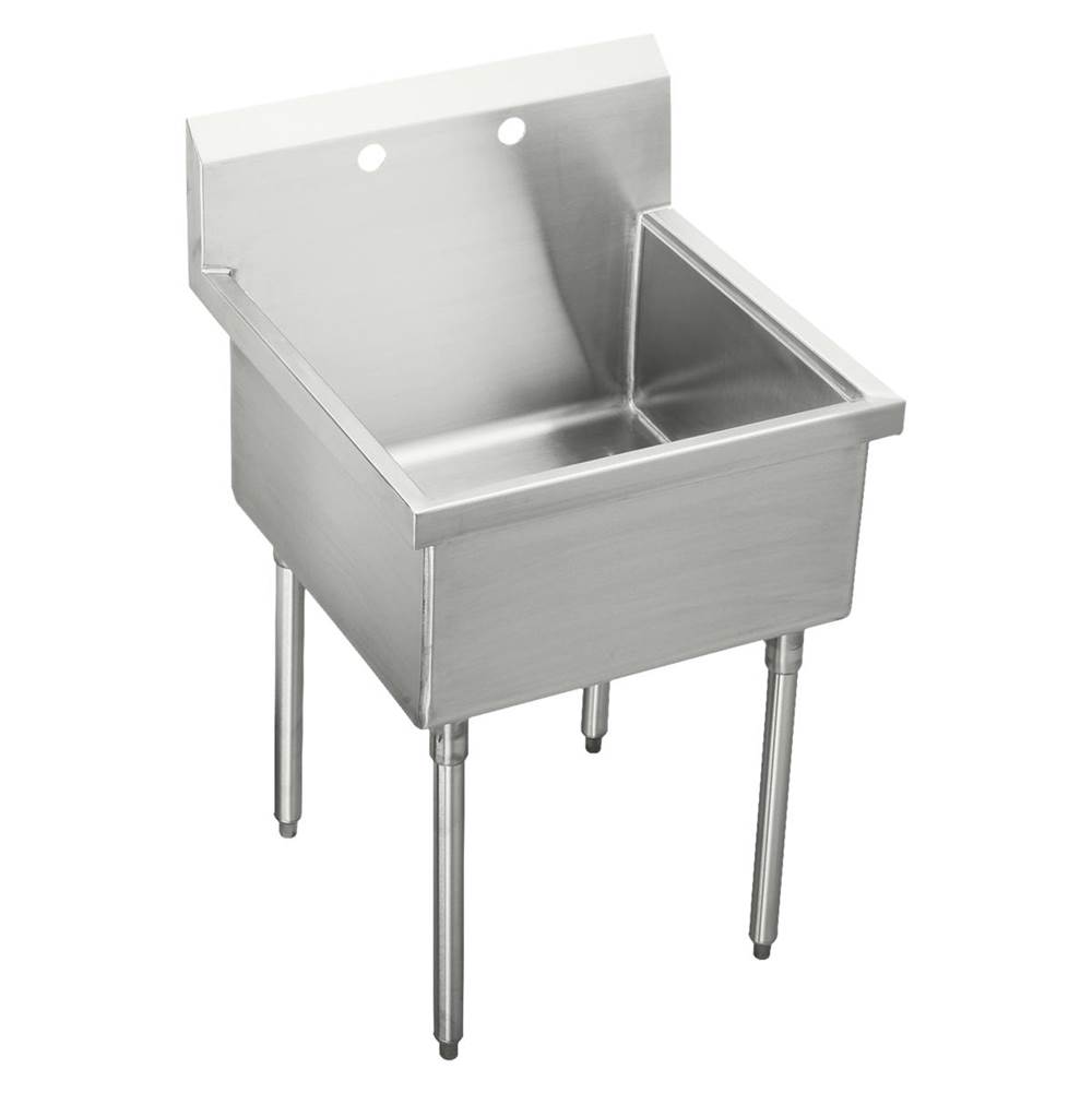 SPS Companies, Inc.Just ManufacturingStainless Steel 27'' x 27-1/2'' x 14'' Floor Mount Single 1-Hole Scullery Sink w/coved corners
