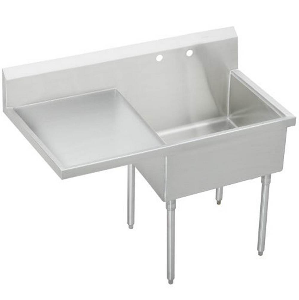 Just Manufacturing Floor Mount Laundry And Utility Sinks item NSFB136-24L-2-J