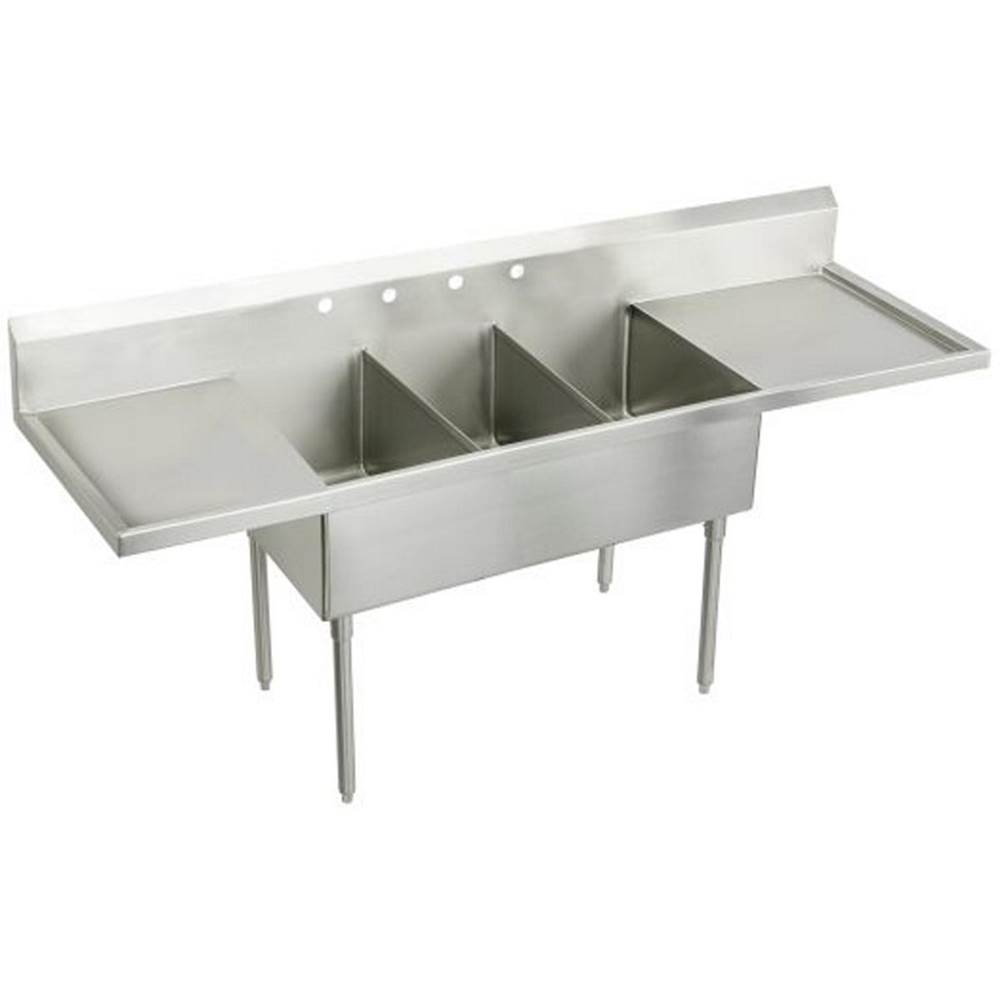Just Manufacturing Floor Mount Laundry And Utility Sinks item NSFB360-24RL-2-2-J