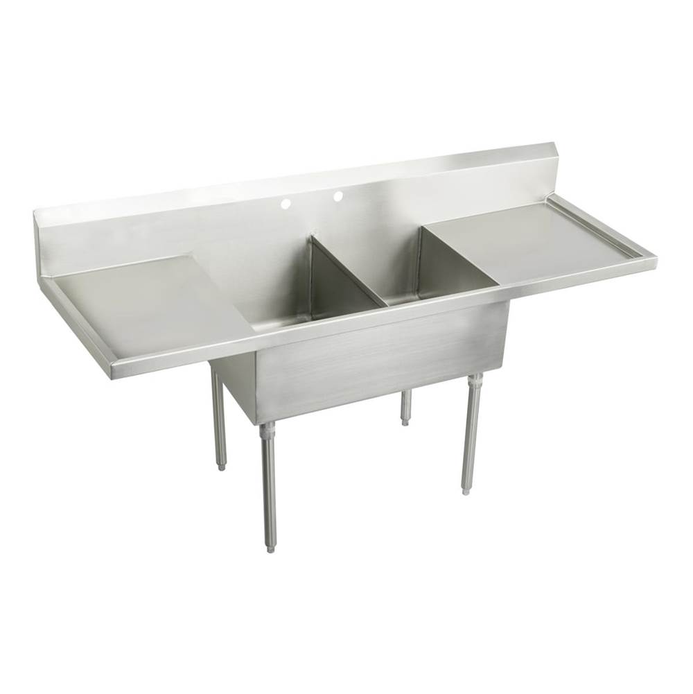Just Manufacturing Floor Mount Laundry And Utility Sinks item SB236-24RL-2-2-J