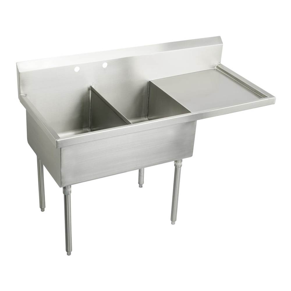 Just Manufacturing Floor Mount Laundry And Utility Sinks item SB248-24R-2-J