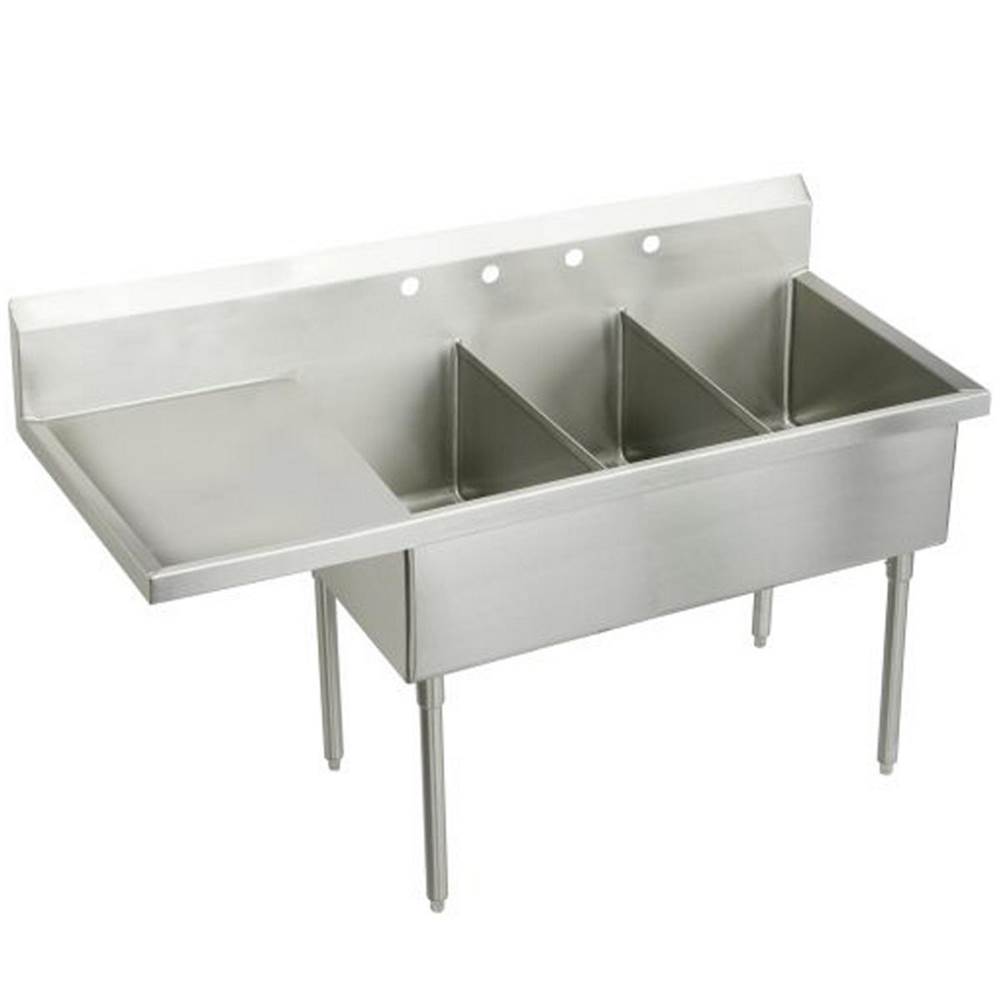 Just Manufacturing Floor Mount Laundry And Utility Sinks item SB354-24L-2-2-J