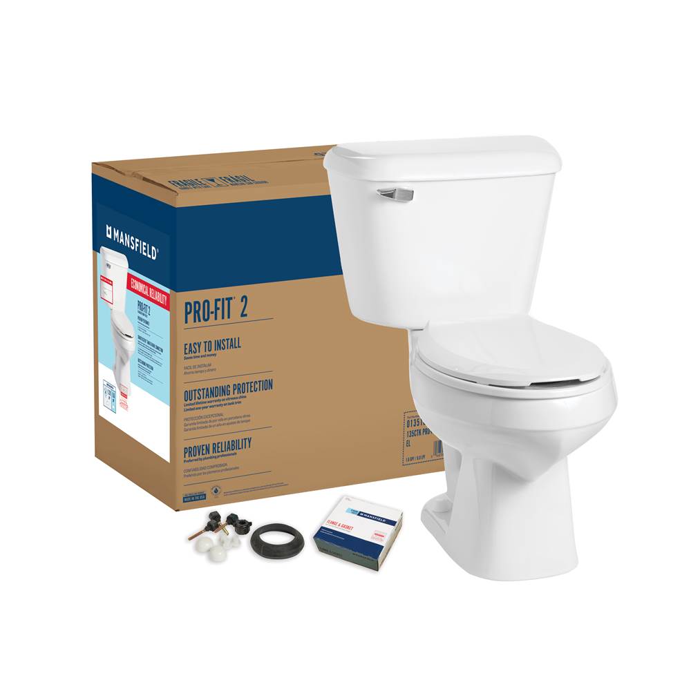 SPS Companies, Inc.Mansfield PlumbingPro-Fit 2 1.6 Elongated Complete Toilet Kit