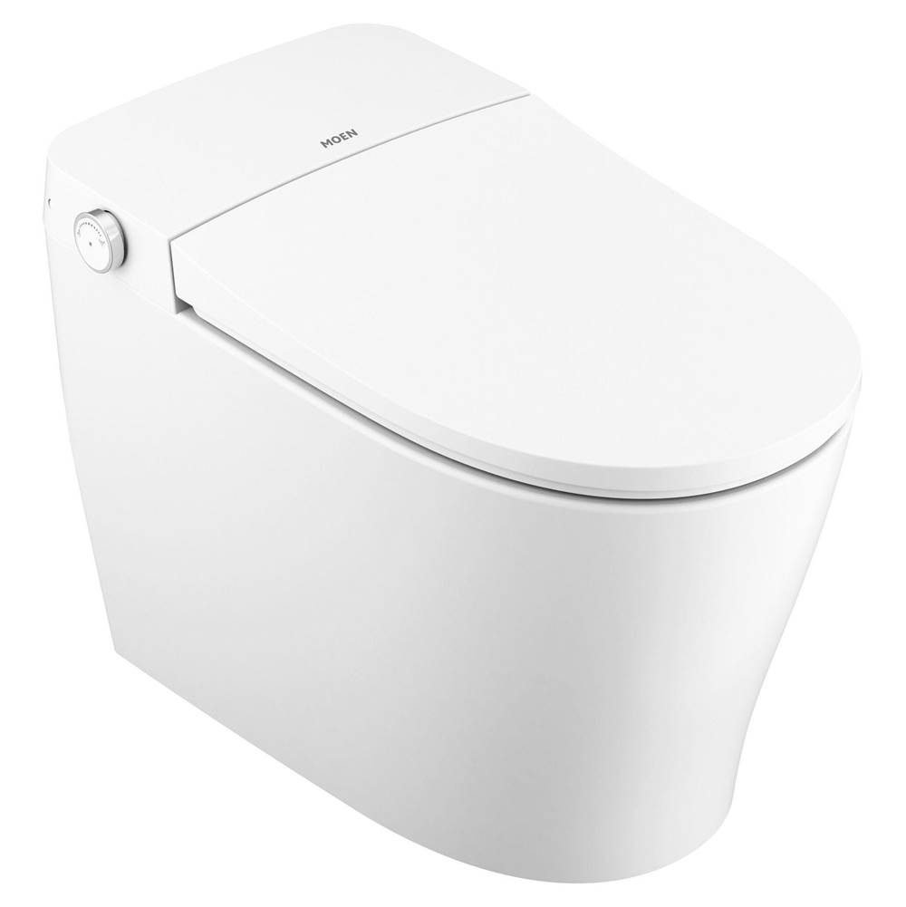 SPS Companies, Inc.Moen2-Series Tankless Bidet One Piece Elongated Toilet Bidet System in White with Remote and Auto Flush