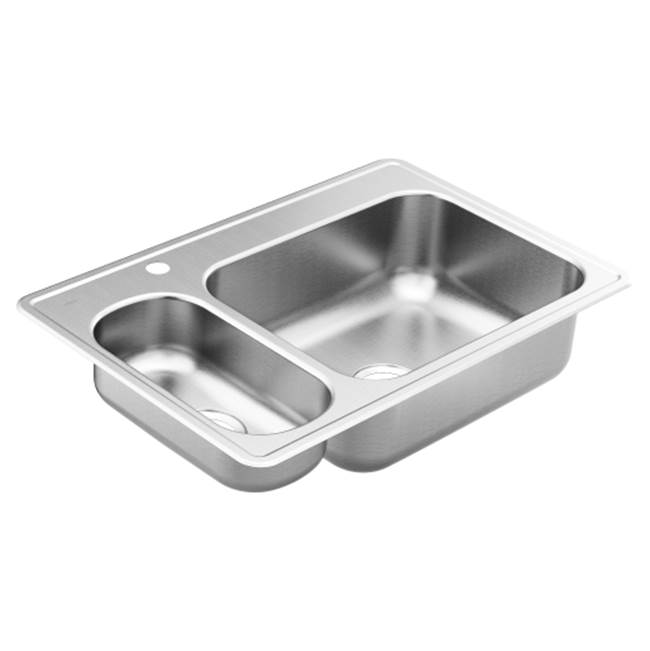 SPS Companies, Inc.Moen33''x22'' stainless steel 20 gauge double bowl drop in sink