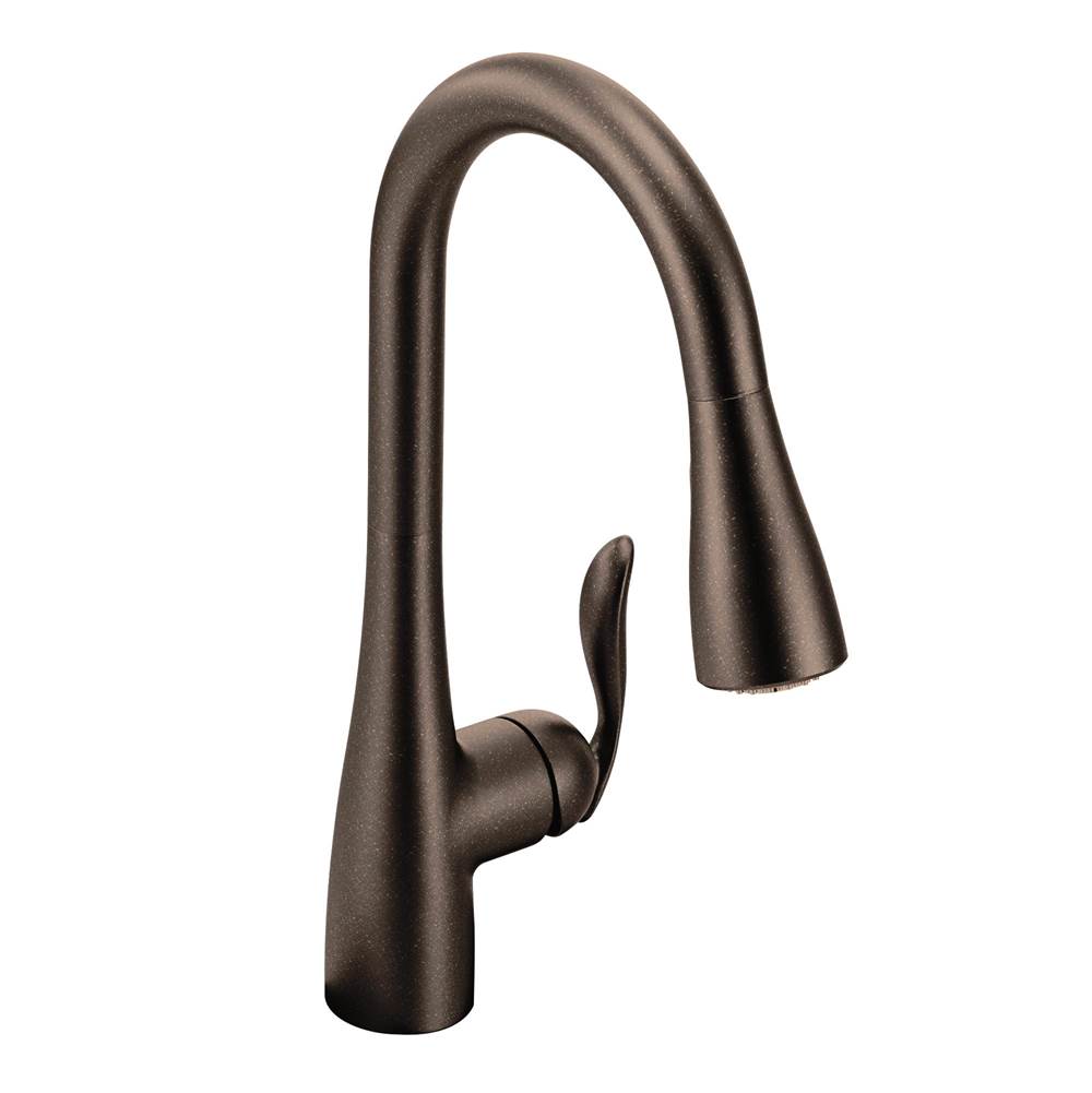 SPS Companies, Inc.MoenArbor One-Handle Pulldown Kitchen Faucet Featuring Power Boost and Reflex, Oil Rubbed Bronze