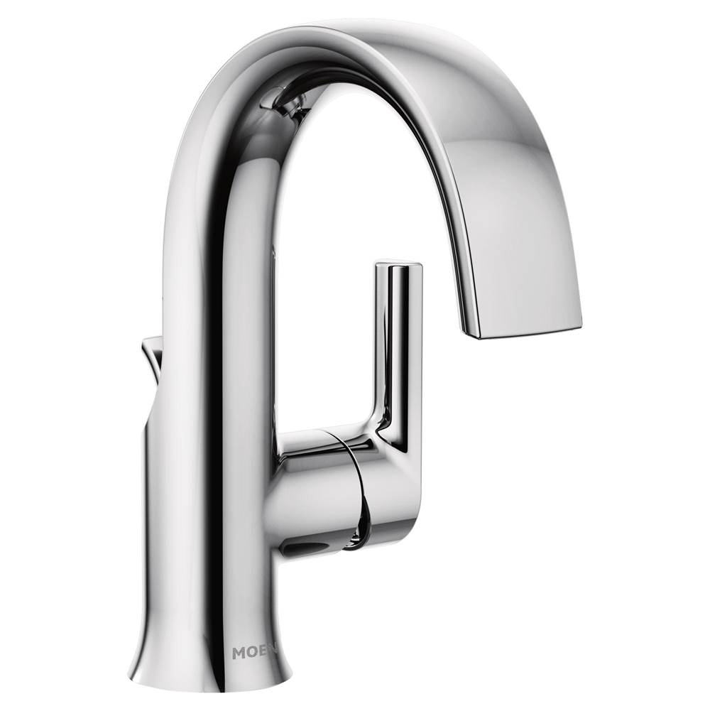 SPS Companies, Inc.MoenDoux Collection One-Handle High Arc Laminar Stream Bathroom Faucet, Chrome