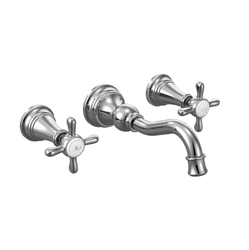 SPS Companies, Inc.MoenWeymouth 2-Handle Wall Mount High-Arc Bathroom Faucet in Chrome (Valve Sold Separately)