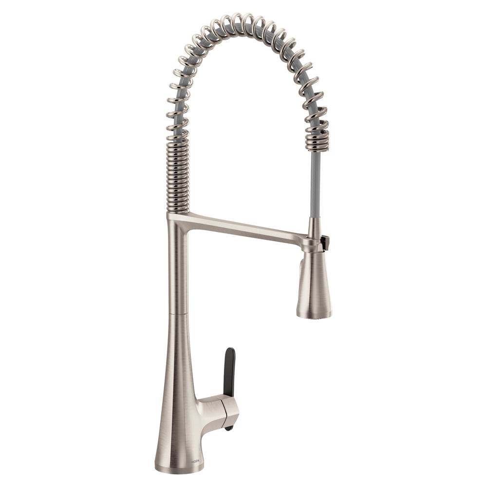 SPS Companies, Inc.MoenSinema Single-Handle Pull-Down Sprayer Kitchen Faucet with Power Clean and Spring Spout in Spot Resist Stainless