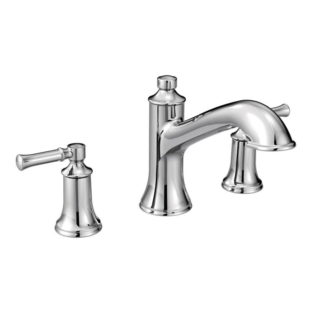 SPS Companies, Inc.MoenDartmoor 8 in. Widespread 2-Handle Roman Tub Bathroom Faucet in Chrome (Valve Sold Separately)