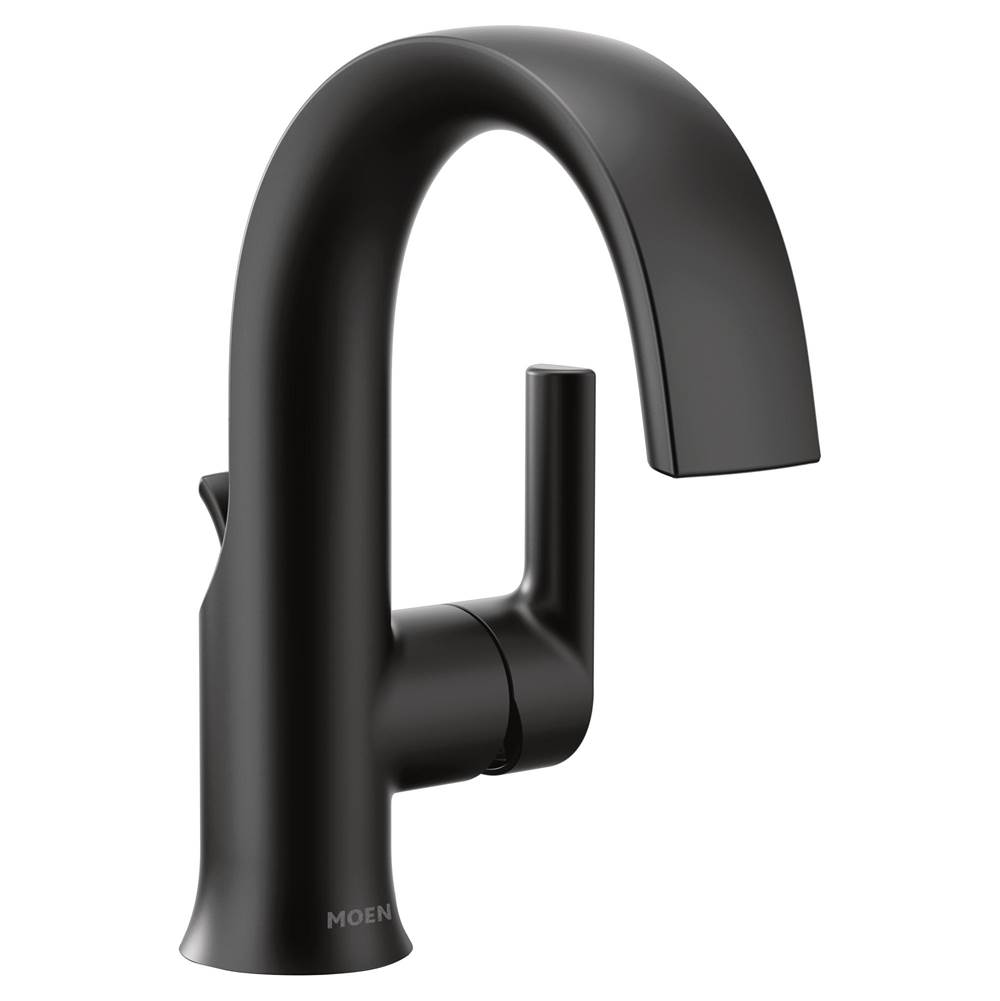 SPS Companies, Inc.MoenDoux One-Handle High Arc Laminar Stream Bathroom Faucet, Matte Black