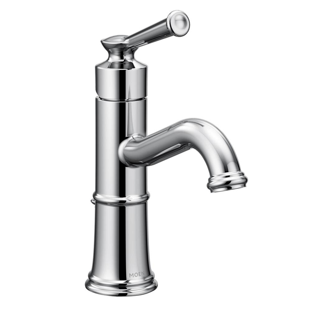 SPS Companies, Inc.MoenBelfield One-Handle Bathroom Sink Faucet with Drain Assembly and Optional Deckplate, Chrome