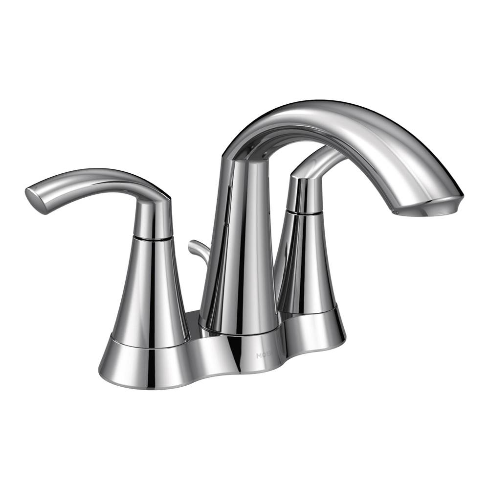 SPS Companies, Inc.MoenGlyde Two-Handle High Arc Centerset Bathroom Faucet, Chrome