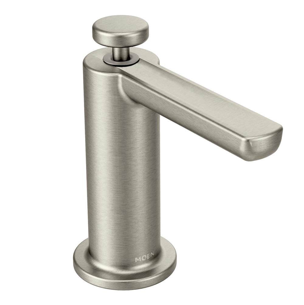 SPS Companies, Inc.MoenModern Deck Mounted Kitchen Soap Dispenser with Above the Sink Refillable Bottle, Spot Resist Stainless