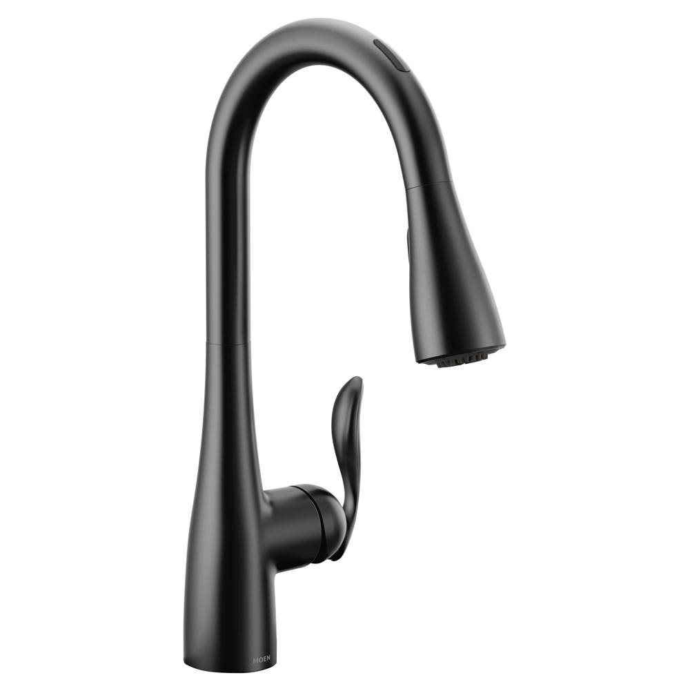SPS Companies, Inc.MoenArbor Smart Faucet Touchless Pull Down Sprayer Kitchen Faucet with Voice Control and Power Boost, Matte Black