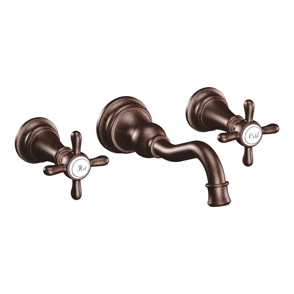 SPS Companies, Inc.MoenWeymouth 2-Handle Wall Mount High-Arc Bathroom Faucet in Oil Rubbed Bronze (Valve Sold Separately)