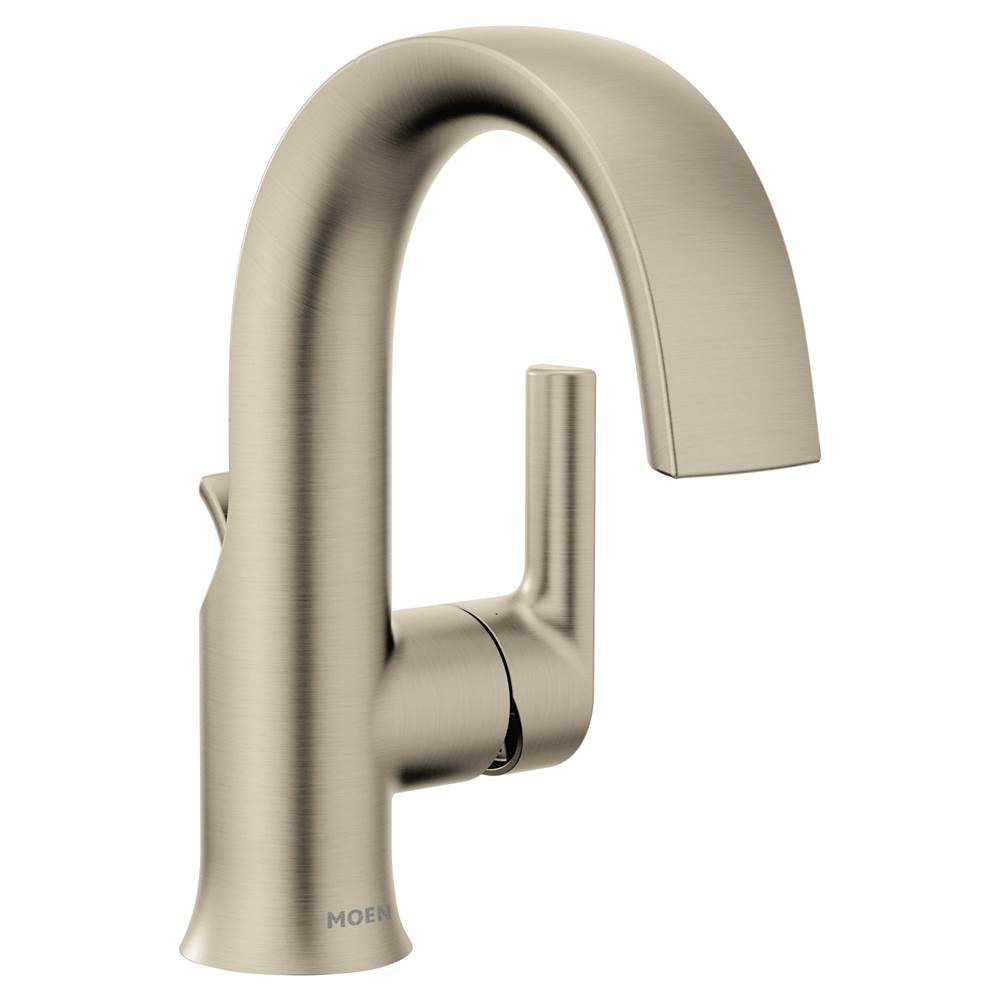 SPS Companies, Inc.MoenDoux One-Handle High Arc Laminar Stream Bathroom Faucet, Brushed Nickel