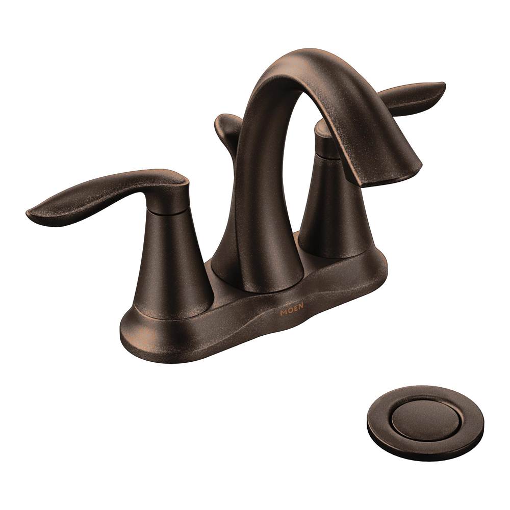 SPS Companies, Inc.MoenEva Two-Handle Centerset Lavatory Faucet with Drain Assembly, Oil-Rubbed Bronze