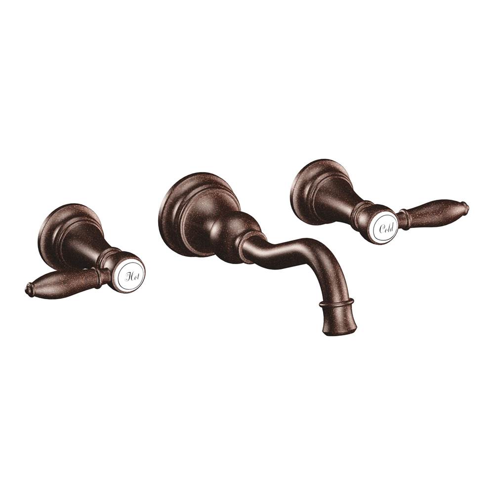 SPS Companies, Inc.MoenWeymouth 2-Handle Wall Mount High Arc Bathroom Faucet in Oil Rubbed Bronze (Valve Sold Separately)